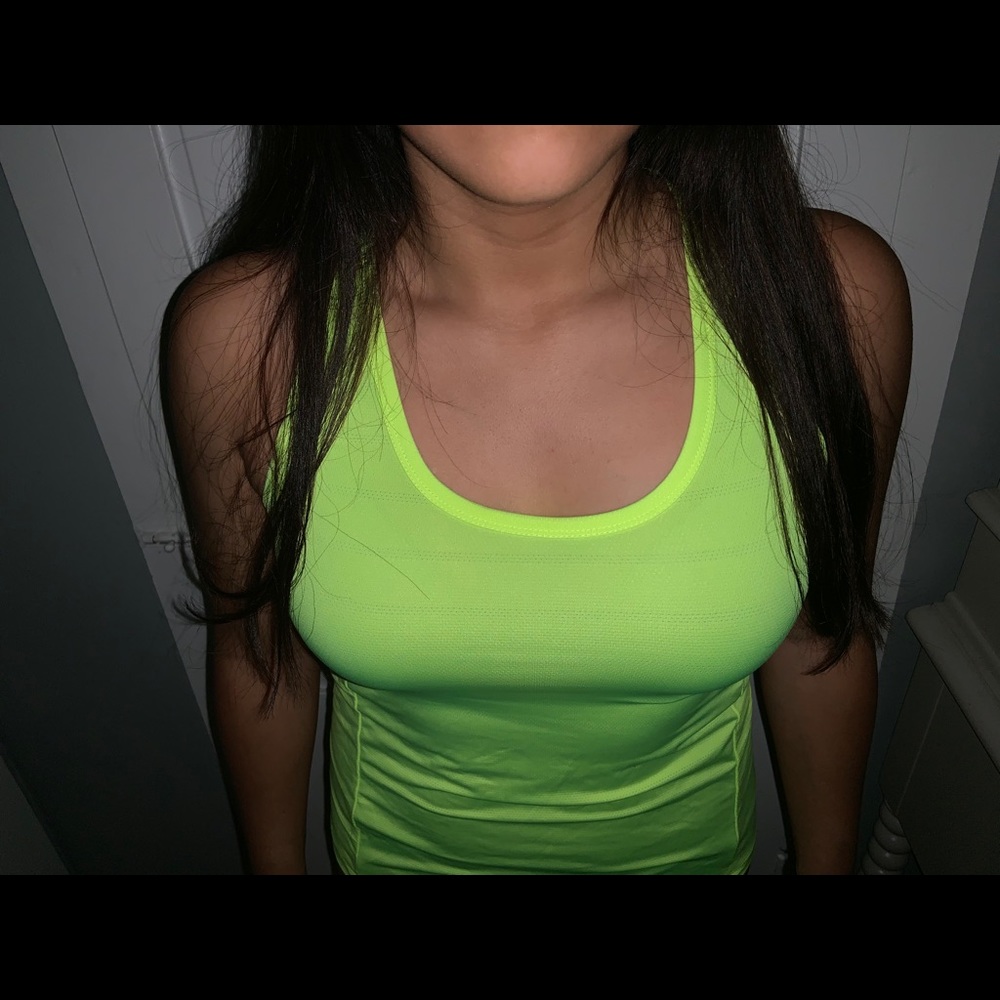 Neon yellow gym top